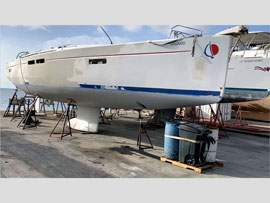 damaged lagoon catamaran for sale